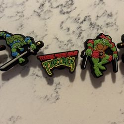 Teenage Mutant Ninja Turtles Crocs Shoe Charms Lot Of 5