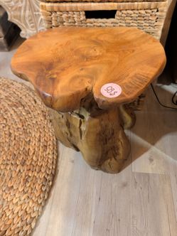 Live Edge Tree Stump Side Table