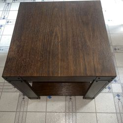 Rustic End Table Hardwood 