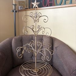 26” Gold Metal Ornament Stand