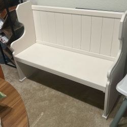 White Pee Bench