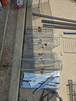 Wire shelves with accessories