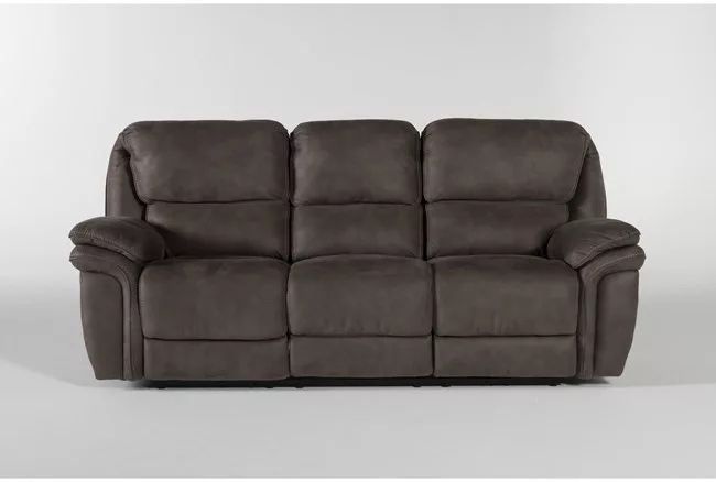 Norfolk Grey Power Reclining Sofa and Loveseat w/Console