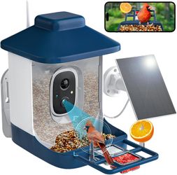 Smart Bird Feeder Camera - AI Powered, Solar & WiFi, 1080p Live Video, Instant Alerts for Bird Lovers