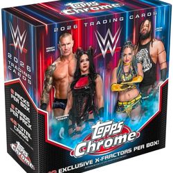 2026 Topps Chrome WWE Wrestling MEGA BOX! (48 Cards) Brand New Sealed! Multiple Available!