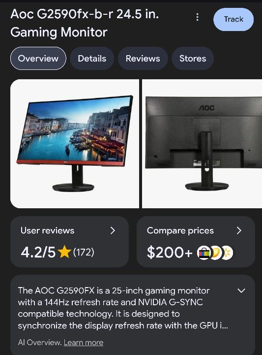 AOC G2590FX 144Hz 24.5in 1ms