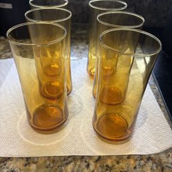 Amber Water Glasses