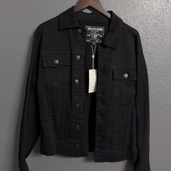 True Religion Black Trucker Jacket