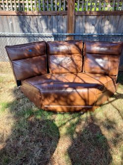 Leather modular sectional corner sofa piece