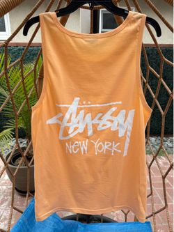 BRAND NEW Stussy Chapter Store New York Tank Top Size SMALL Cut Tag Los Angeles Tokyo London Honolulu