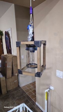 Wooden cage pendant Chandiler