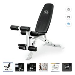 Marcy Foldable and Adjustable Weight Bench with Leg Extension,