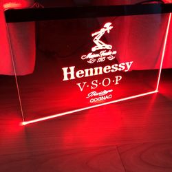 HENNESSY LED NEON RED LIGHT SIGN 8x12