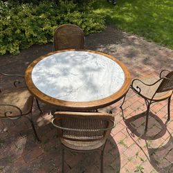 Bistro Table With 4 Chairs. 