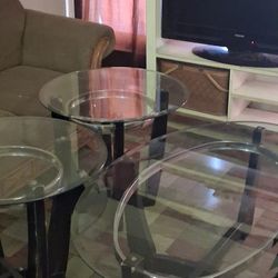 COFFEE TABLE WOOD & GLASS