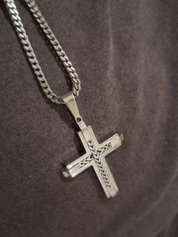 Stainless steel chain and cross