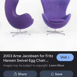 Vintage style egg chairs