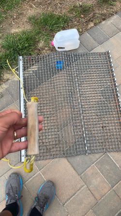 Yard Tuff Drag Mat, Lawn-Leveler & Baseball-Diamond Maintenance Rake, Manual Tow Rope Included, 3 Feet by 3 Feet