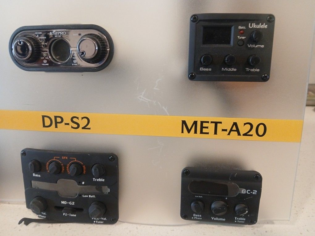 Accoustic Guitar /Uke...on-board Electronics/preamp Setups..and Misc Parts.....@ Swap Meet Prices...NAMM SHOW DISPLAY ITEMS....