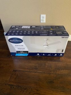 NEW Harbor Breeze Northline 52” Ceiling Fan w/ Remote & LED – White