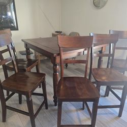 Extendable Dining Table With 5 Chairs 