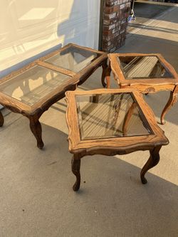 3 Piece Wooden Coffee Tables 
