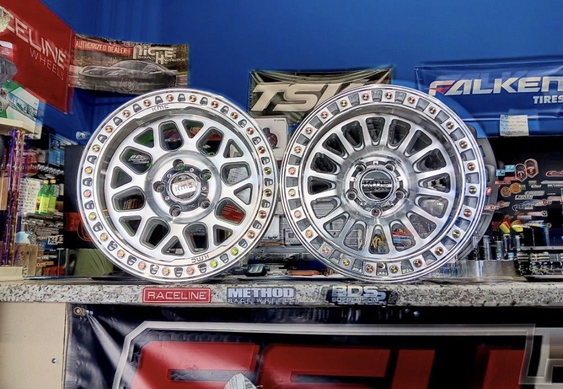 4-NEW KMC 17x8.5 6x135  6x139.7IMS OR GRS All Machine Wheels 