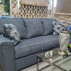 Navy Gray Comfortable Sofa