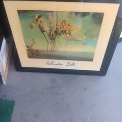 Salvador Dali Art Wood Frames In Good Condition 