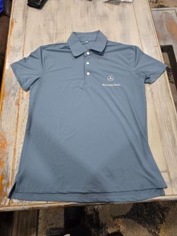 Mercedes Benz Employee Polo Shirt Women Size Medium Golf Gray