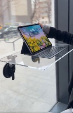 Clear Acrylic Floating Desk, No Nail Mount And Adhesive Needed