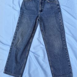 Crazy Horse Women's Medium Wash Denim Jeans 100% Cotton 5-Pocket Solid Blue