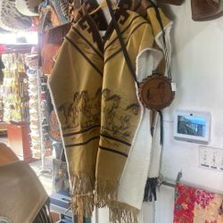 Genuine Leather Poncho 