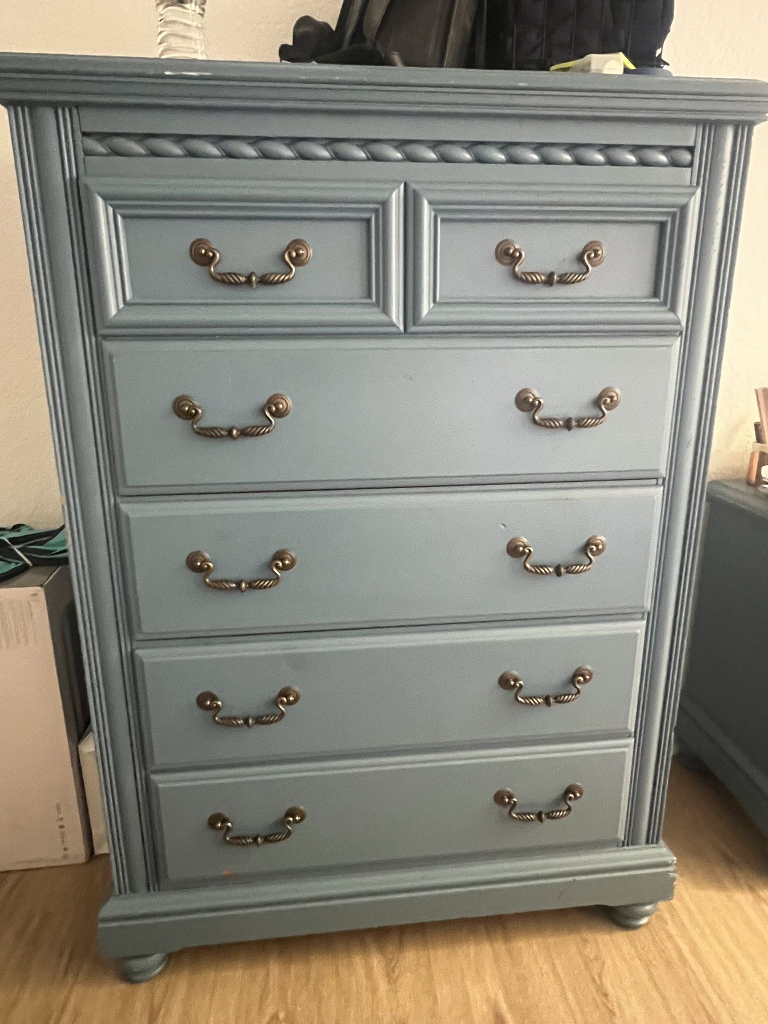 Oak Wood Dresser Set