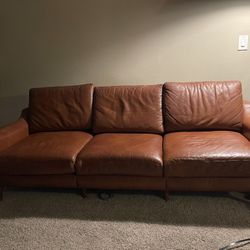 Burrow Nomad Leather Couch 