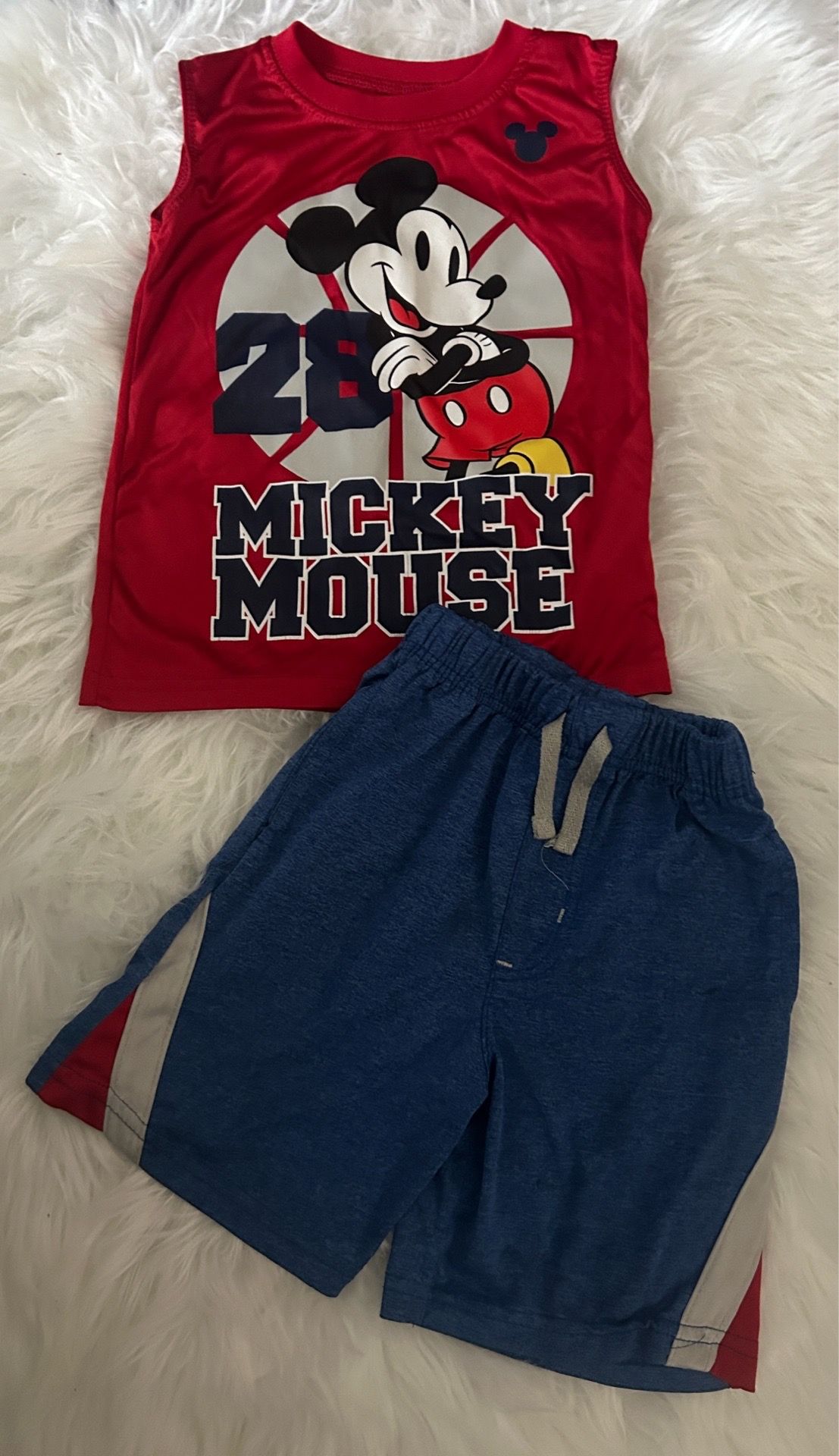 Disney Mickey Mouse Red & Blue Boys Matching Set size 5t