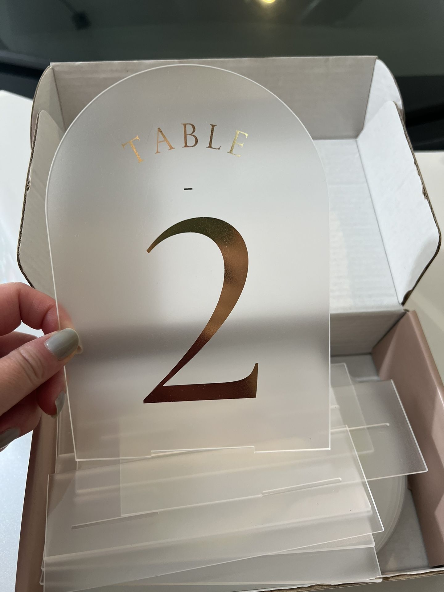 Acrylic table Signs