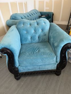 Blue sofa , Blue sofa chair