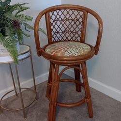 Counter Height Rattan Bar Stool 