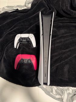 PS5 Slim + 2 DualSense Controllers + All Cords – Barely Used