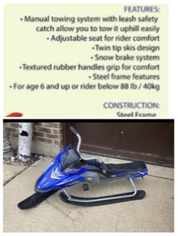 Kids Snow Sleds With Steering Wheel And Breaks $60 Each