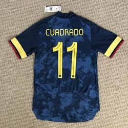 Cuadrado #11 - Colombia National Team Adidas Away Authentic Soccer Jersey Copa America 2021