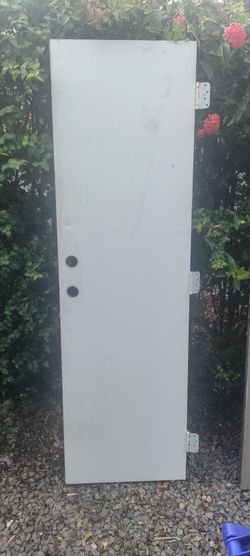 Exterior metal door smooth finish approximately 23.75x79 good condition