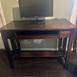 Escritorio De Madera Sólida, 