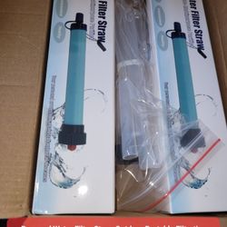 Personal Water Filter Straw Outdoor Portable Filtration Emergency Survival Gear Water Solutions Tactical Gear for Hiking Camping Accessories Travel Hu