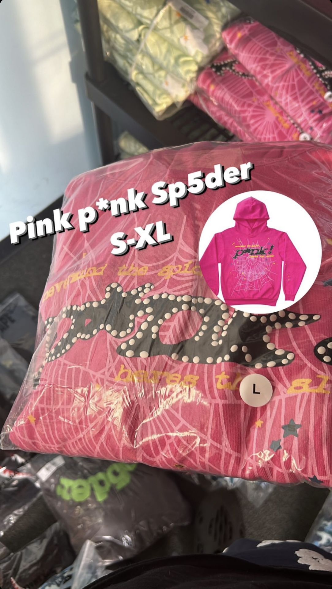 Sp5der Hoodie- Pink V1 (read Desc)