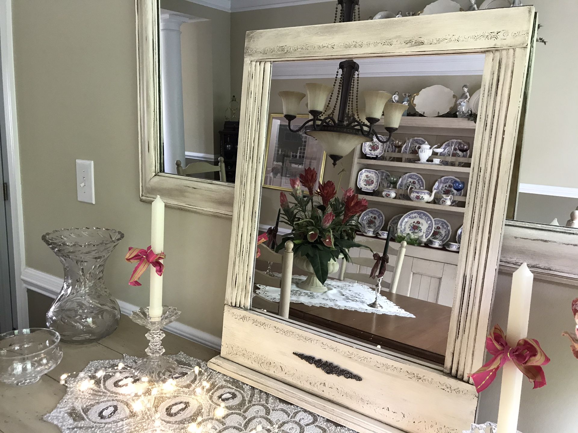 Refinished Shabby Mirror