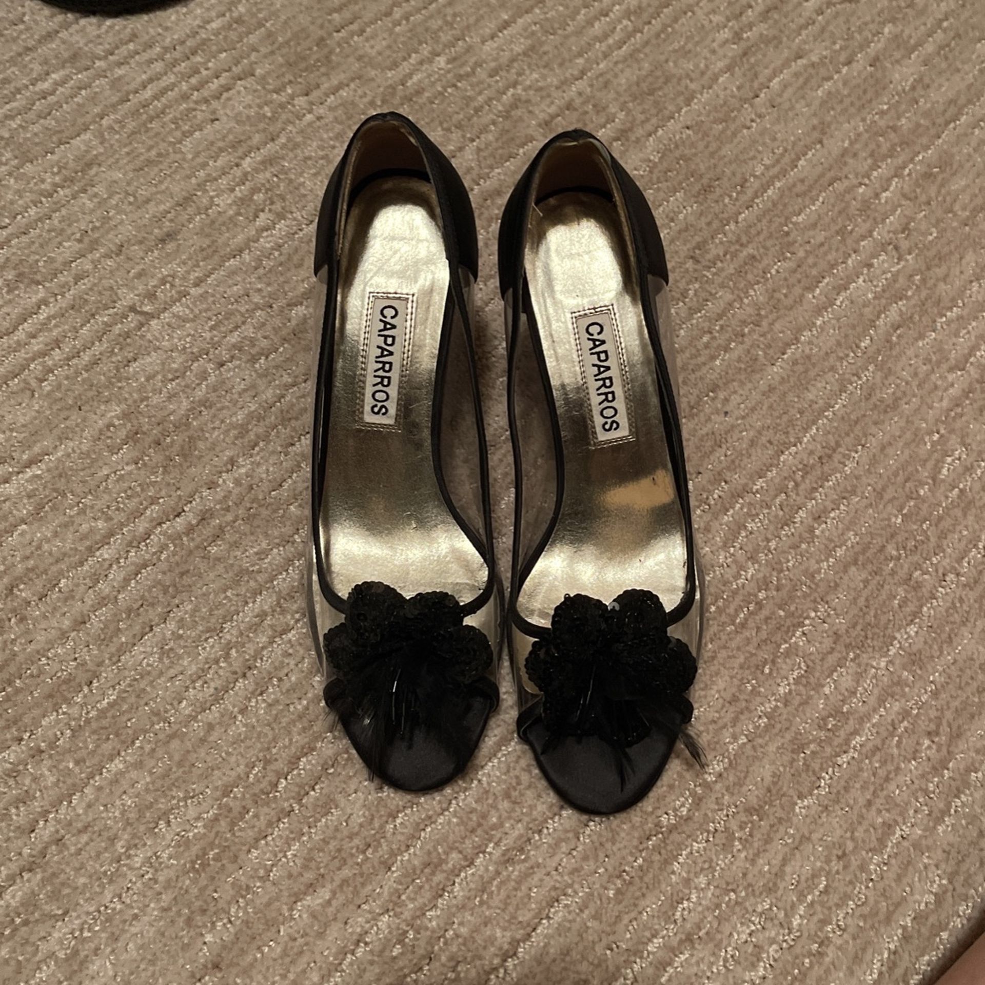 High Heel See Through Sides Pumps