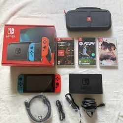  Nintendo Switch Bundle Almost CIB + 512GB SD & 3 Games