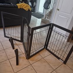 Pet barrier with built in door. 96 inches extra wide